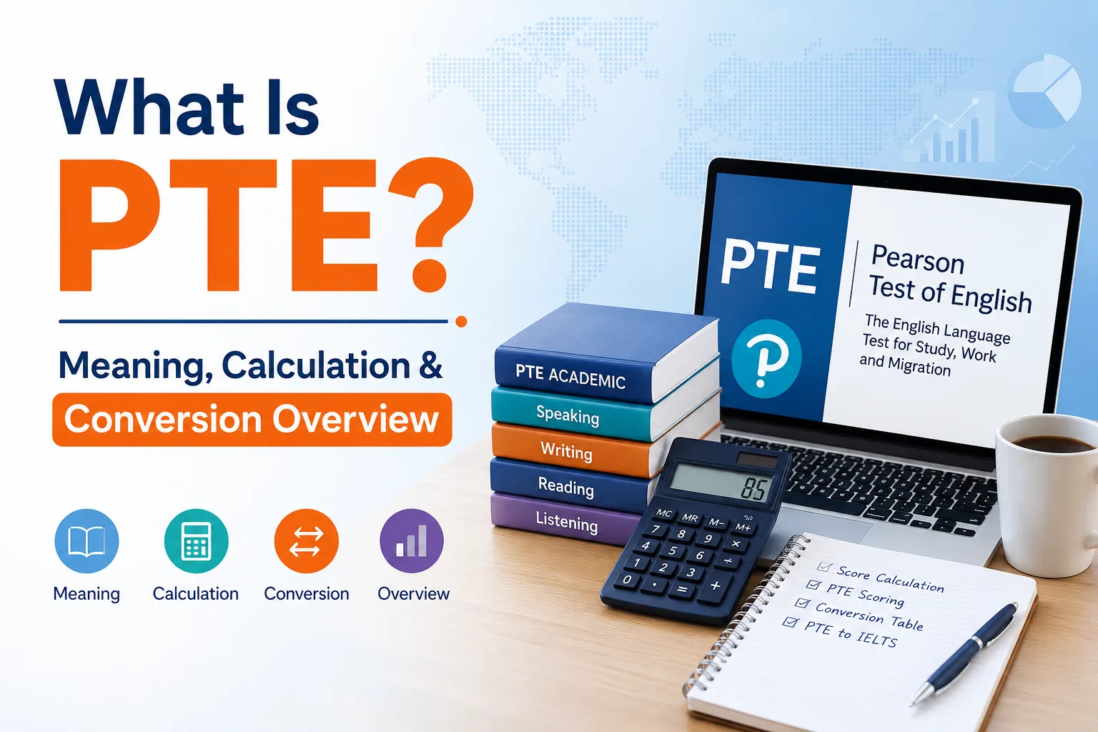 create a blog image in webp formate to this title What Is PTE Meaning, Calculation & Conversion Overview